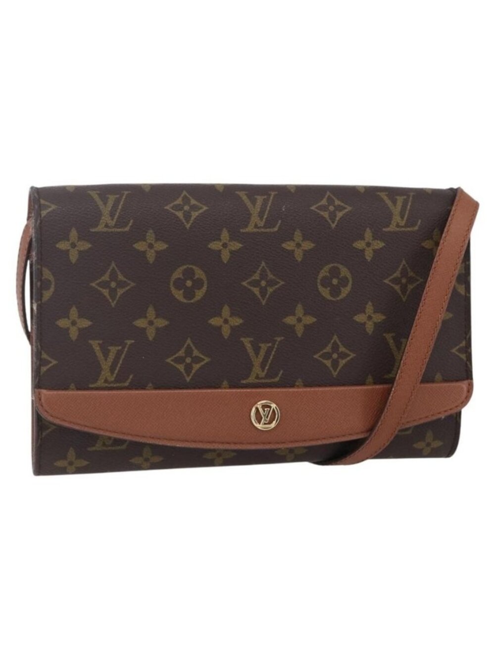 Authentic LOUIS VUITTON Monogram Bordeaux 24 Shoulder Bag M51798 LV - Picture 1 of 16